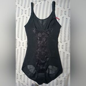 Elegant Black Floral Shapewear Bodysuit
